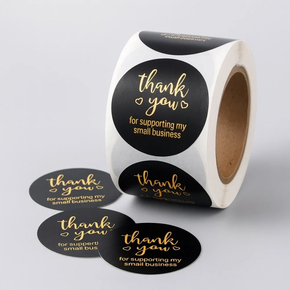 thank you for supporting my small business sticker | 1 in round pack